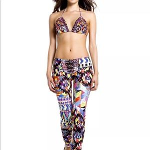 AGUA BENDITA gym long pants. Sz. M. Free bra & top